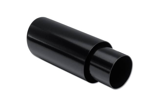 Street Style - Street Style - SS013ABLK Black Powder Coat Double Wall Exhaust Tip - 3.0" Angle Cut Outlet / 2.25" Inlet / 8.0" Length - Image 3