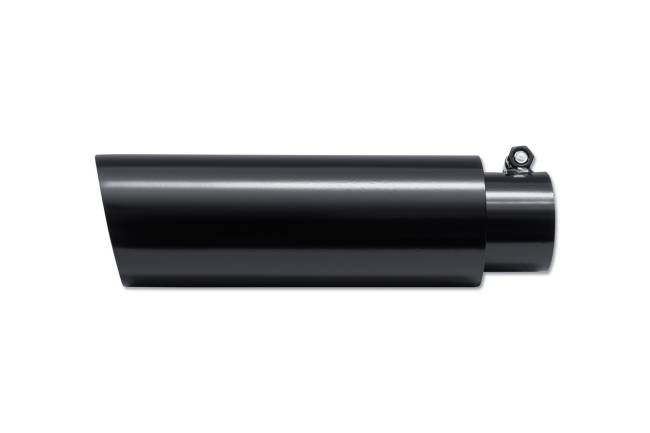 Street Style - Street Style - SS013212BLK Black Powder Coat Double Wall Exhaust Tip - 3.5" Angle Cut Outlet / 2.5" Inlet / 12.0" Length - Image 2