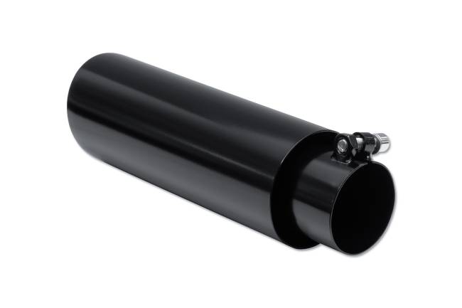 Street Style - Street Style - SS013212BLK Black Powder Coat Double Wall Exhaust Tip - 3.5" Angle Cut Outlet / 2.5" Inlet / 12.0" Length - Image 3