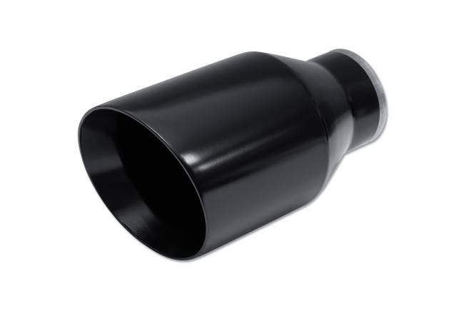 Street Style - Street Style - SS305090BLK Black Powder Coat Double Wall Exhaust Tip - 5.0" Angle Cut Outlet / 3.0" Inlet / 9.0" Length - Image 1