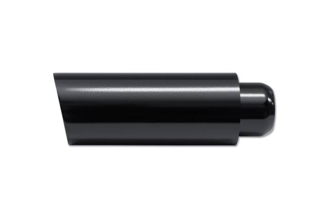 Street Style - Street Style - SS013C12BLK Black Powder Coat Double Wall Exhaust Tip - 4.0" Angle Cut Outlet / 2.25" Inlet / 12.0" Length - Image 2