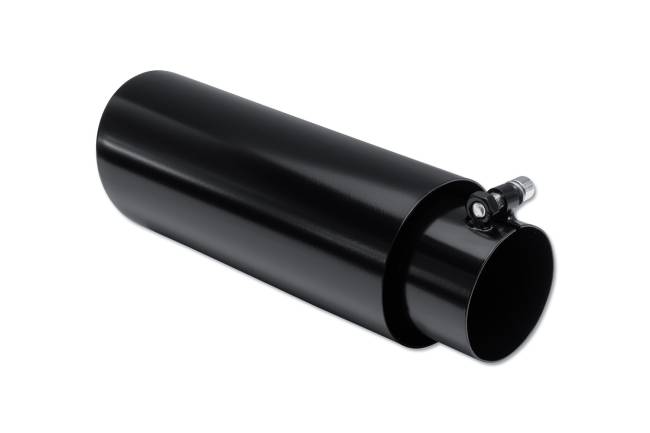 Street Style - Street Style - SS013300BLK Black Powder Coat Double Wall Exhaust Tip - 4.0" Angle Cut Outlet / 3.0" Inlet / 12.0" Length - Image 3