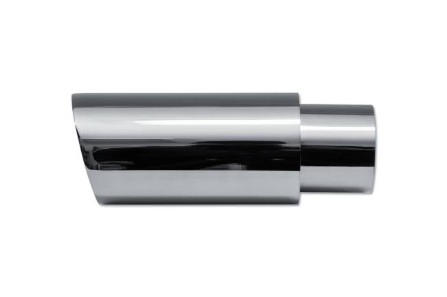 Street Style - Street Style - SS013ABCH Black Chrome Double Wall Exhaust Tip - 3.0" Angle Cut Outlet / 2.25" Inlet / 8.0" Length - Image 2