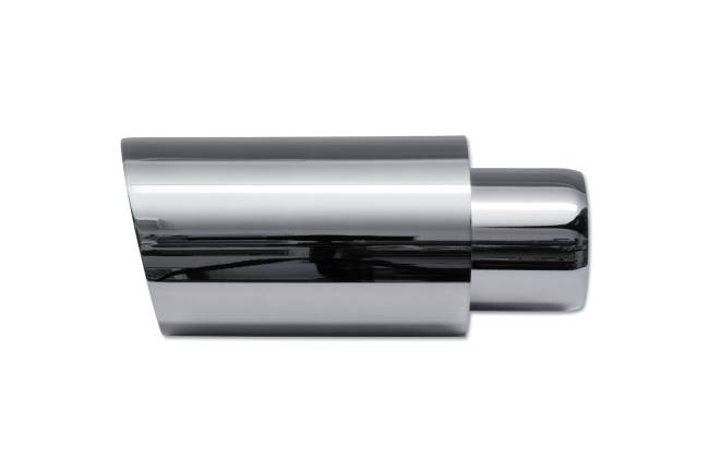 Street Style - Street Style - SS013BBCH Black Chrome Double Wall Exhaust Tip - 3.5" Angle Cut Outlet / 2.25" Inlet / 8.0" Length - Image 2