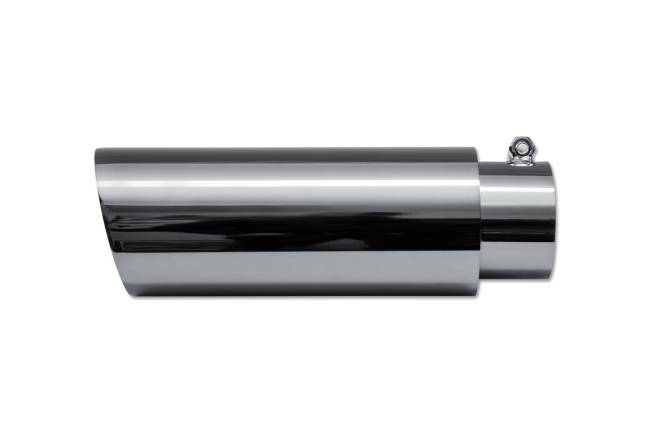 Street Style - Street Style - SS013300BCH Black Chrome Double Wall Exhaust Tip - 4.0" Angle Cut Outlet / 3.0" Inlet / 12.0" Length - Image 2