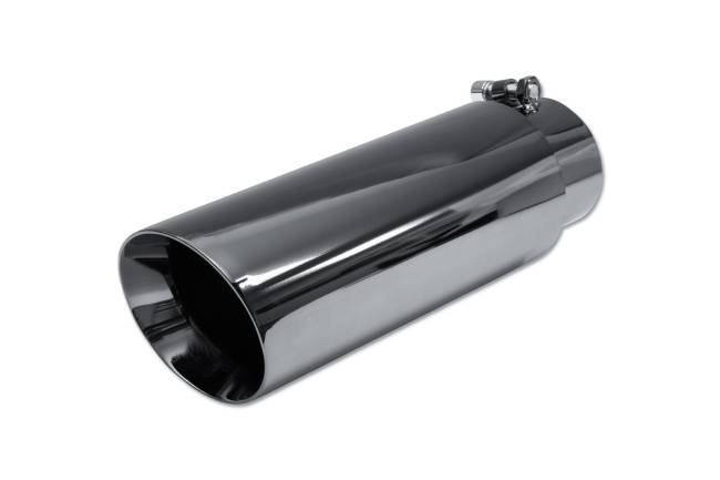 Street Style - Street Style - SS013300BCH Black Chrome Double Wall Exhaust Tip - 4.0" Angle Cut Outlet / 3.0" Inlet / 12.0" Length - Image 1