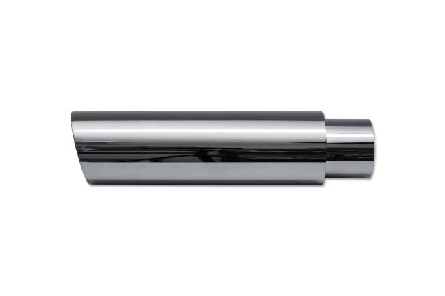 Street Style - Street Style - SS013A12BCH Black Chrome Double Wall Exhaust Tip - 3.0" Angle Cut Outlet / 2.25" Inlet / 12.0" Length - Image 2