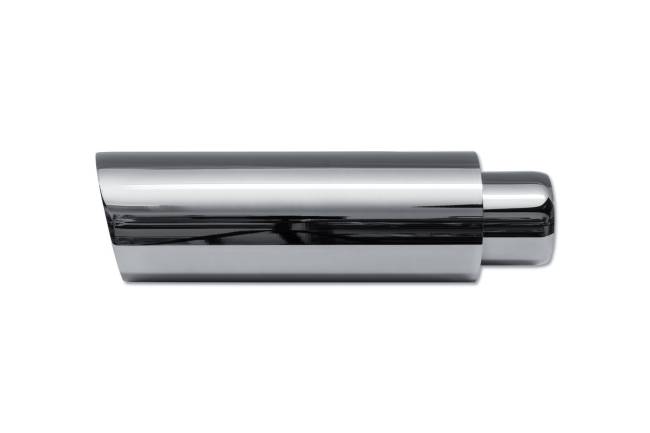 Street Style - Street Style - SS013B12BCH Black Chrome Double Wall Exhaust Tip - 3.5" Angle Cut Outlet / 2.25" Inlet / 12.0" Length - Image 2