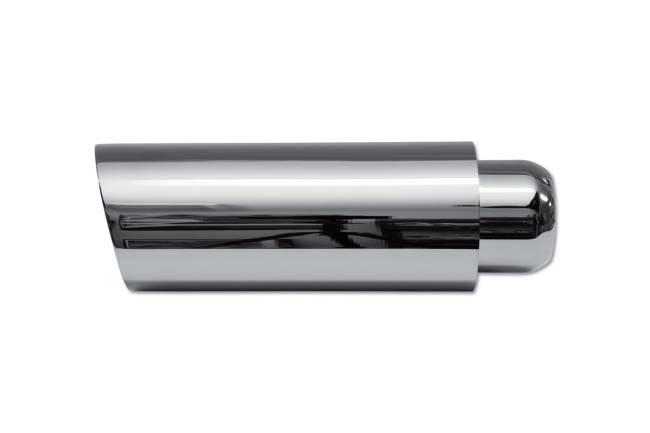 Street Style - Street Style - SS013C12BCH Black Chrome Double Wall Exhaust Tip - 3.5" Angle Cut Outlet / 2.25" Inlet / 12.0" Length - Image 2
