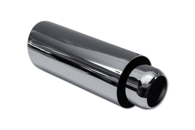 Street Style - Street Style - SS013C12BCH Black Chrome Double Wall Exhaust Tip - 3.5" Angle Cut Outlet / 2.25" Inlet / 12.0" Length - Image 3