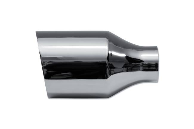 Street Style - Street Style - SS255090BCH Black Chrome Double Wall Exhaust Tip - 5.0" Angle Cut Outlet / 2.5" Inlet / 9.0" Length - Image 3