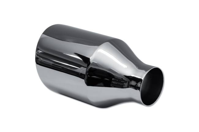 Street Style - Street Style - SS255090BCH Black Chrome Double Wall Exhaust Tip - 5.0" Angle Cut Outlet / 2.5" Inlet / 9.0" Length - Image 2