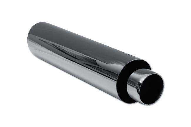 Street Style - Street Style - SS013B16BCH Black Chrome Double Wall Exhaust Tip - 3.5" Angle Cut Outlet / 2.25" Inlet / 16.0" Length - Image 3