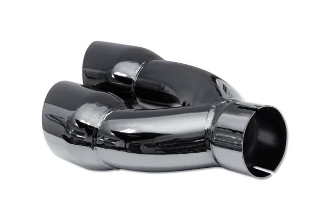 Street Style - Street Style - SS130BCH Black Chrome Double Wall Dual Exhaust Tip - 4.0" Angle Cut Outlets / 3.0" Inlet / 16.0" Length - Staggered - Image 3