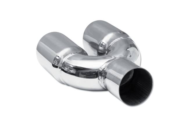 Street Style - Street Style - SS2562595 Polished Stainless Double Wall Dual Exhaust Tip - 3.0" Angle Cut Outlets / 2.5" Inlet / 9.5" Length - Non-Staggered - Image 3