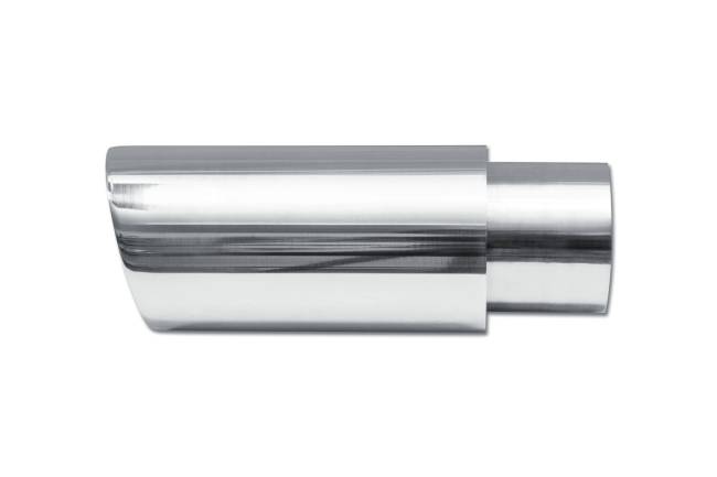 Street Style - Street Style - SS013A Polished Stainless Double Wall Exhaust Tip - 3.0" Angle Cut Outlet / 2.25" Inlet / 8.0" Length - Image 2