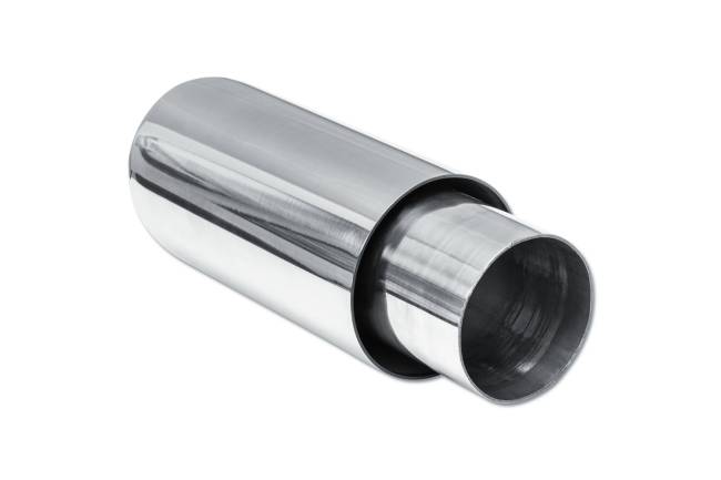 Street Style - Street Style - SS013A Polished Stainless Double Wall Exhaust Tip - 3.0" Angle Cut Outlet / 2.25" Inlet / 8.0" Length - Image 3