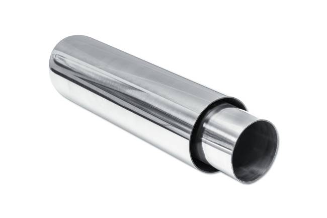 Street Style - Street Style - SS013A12 Polished Stainless Double Wall Exhaust Tip - 3.0" Angle Cut Outlet / 2.25" Inlet / 12.0" Length - Image 3
