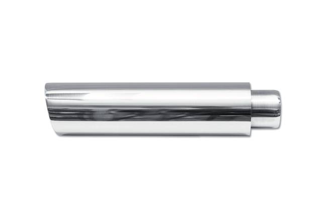 Street Style - Street Style - SS013B16 Polished Stainless Double Wall Exhaust Tip - 3.5" Angle Cut Outlet / 2.25" Inlet / 16.0" Length - Image 2