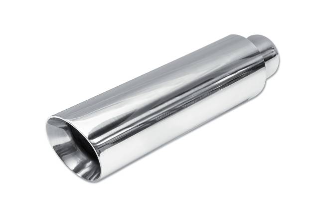 Street Style - Street Style - SS013B16 Polished Stainless Double Wall Exhaust Tip - 3.5" Angle Cut Outlet / 2.25" Inlet / 16.0" Length - Image 1