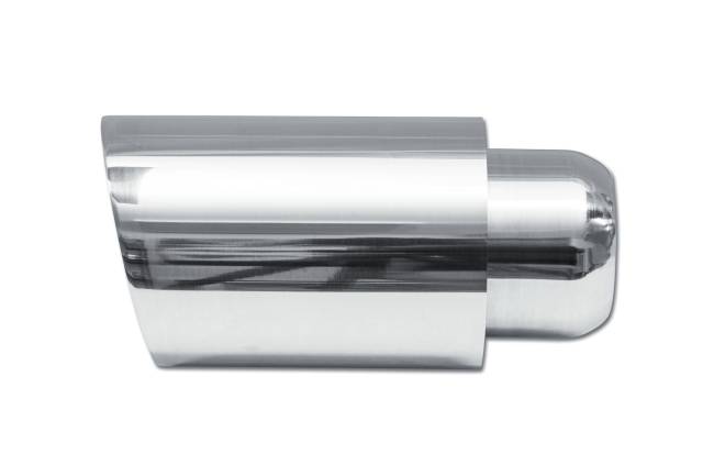 Street Style - Street Style - SS013C Polished Stainless Double Wall Exhaust Tip - 4.0" Angle Cut Outlet / 2.25" Inlet / 8.0" Length - Image 2