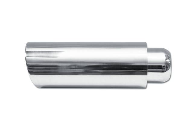 Street Style - Street Style - SS013C12 Polished Stainless Double Wall Exhaust Tip - 4.0" Angle Cut Outlet / 2.25" Inlet / 12.0" Length - Image 2