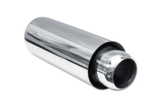 Street Style - Street Style - SS013C12 Polished Stainless Double Wall Exhaust Tip - 4.0" Angle Cut Outlet / 2.25" Inlet / 12.0" Length - Image 3