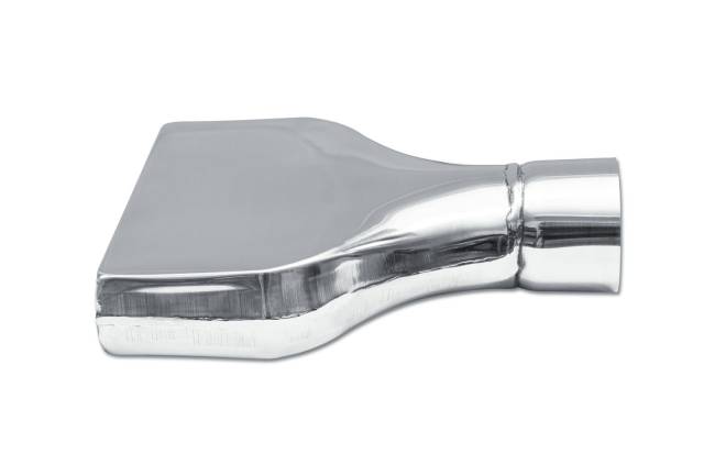 Street Style - Street Style - SS027-A Polished Stainless Single Wall Camaro Exhaust Tip - 7.75" x 1.75" Rectangle Straight Cut Rolled Edge Outlet / 2.25" Inlet / 10.0" Length - Image 2