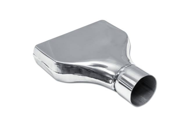 Street Style - Street Style - SS027-A Polished Stainless Single Wall Camaro Exhaust Tip - 7.75" x 1.75" Rectangle Straight Cut Rolled Edge Outlet / 2.25" Inlet / 10.0" Length - Image 3