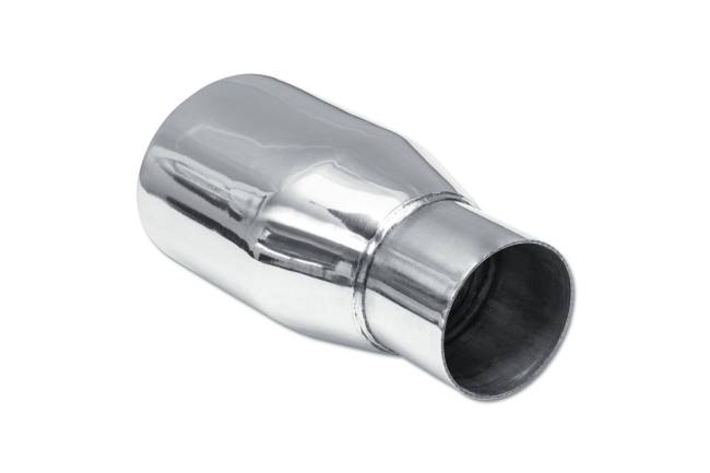 Street Style - Street Style - SS040 Polished Stainless Single Wall Exhaust Tip - 3.5" x 3.0" Oval Straight Cut Rolled Edge Outlet / 2.25" Inlet / 7.0" Length - Image 3