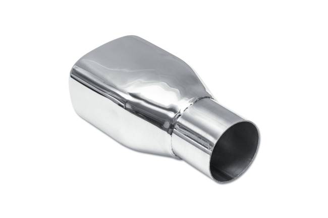 Street Style - Street Style - SS041 Polished Stainless Single Wall Exhaust Tip - 3.75" x 3.0" Square Straight Cut Rolled Edge Outlet / 2.25" Inlet / 7.0" Length - Image 3