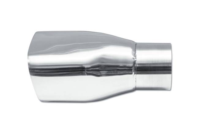Street Style - Street Style - SS042 Polished Stainless Single Wall Exhaust Tip - 4.0" x 3.0" Square Straight Cut Outlet / 2.25" Inlet / 7.0" Length - Image 2