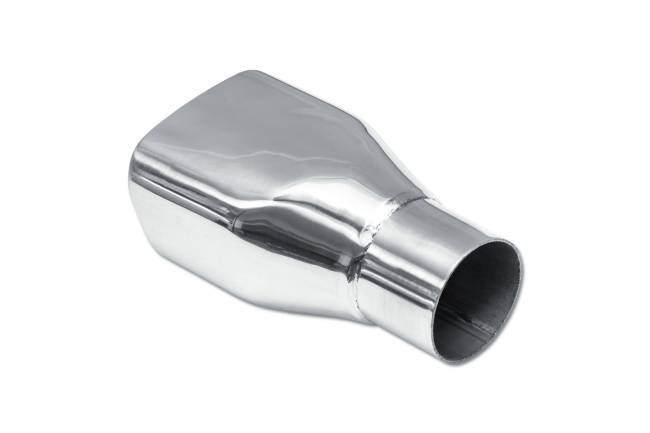 Street Style - Street Style - SS042 Polished Stainless Single Wall Exhaust Tip - 4.0" x 3.0" Square Straight Cut Outlet / 2.25" Inlet / 7.0" Length - Image 3