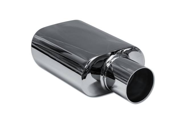 Street Style - Street Style - SS043S2 Black Chrome Single Wall Exhaust Tip - 5.5" x 3.0" Oval Angle Cut Rolled Edge Outlet / 2.25" Inlet / 9.0" Length - Image 3
