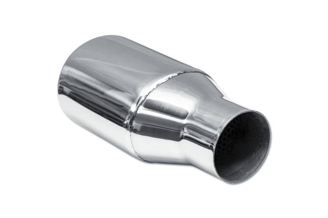 Street Style - Street Style - SS064 Polished Stainless Double Wall Exhaust Tip - 4.5" x 3.5" Oval Angle Cut Rolled Edge Outlet / 2.5" Inlet / 8.0" Length - Image 3