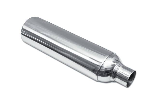 Street Style - Street Style - SS082 Polished Stainless Single Wall Exhaust Tip - 5.0" x 4.0" Oval Angle Cut Rolled Edge Outlet / 2.25" Inlet / 18.0" Length - Image 3
