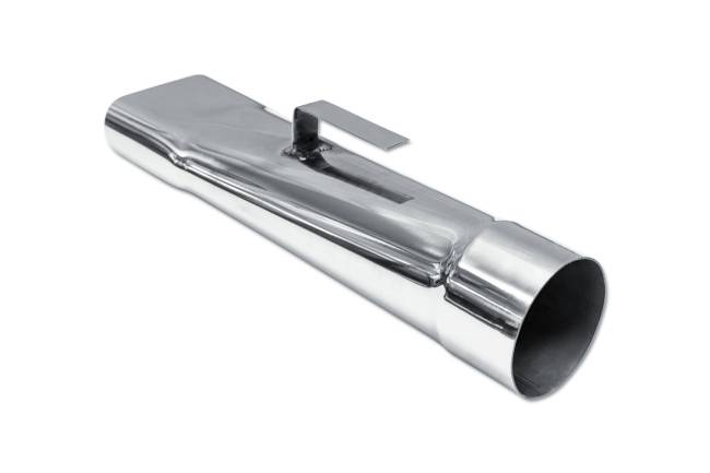 Street Style - Street Style - SS090 Polished Stainless Single Wall Mopar Exhaust Tip - 4.0" x 2.0" Oval Angle Cut Outlet / 3.0" Inlet / 14.0" Length - Image 3