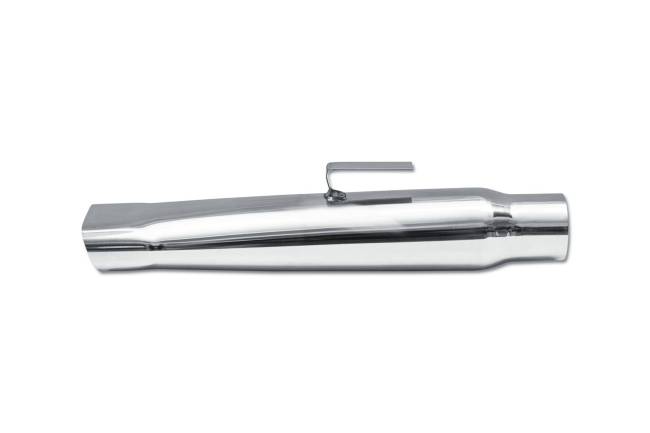 Street Style - Street Style - SS091 Polished Stainless Single Wall Mopar Exhaust Tip - 3.75" x 1.75" Oval Angle Cut Outlet / 2.25" Inlet / 17.0" Length - Image 2