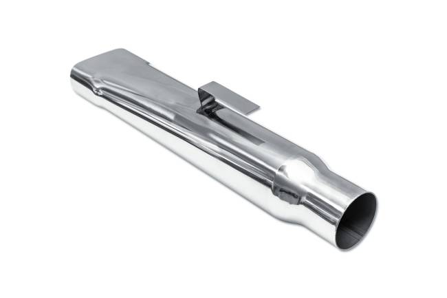 Street Style - Street Style - SS091 Polished Stainless Single Wall Mopar Exhaust Tip - 3.75" x 1.75" Oval Angle Cut Outlet / 2.25" Inlet / 17.0" Length - Image 3