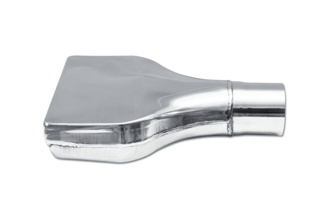 Street Style - Street Style - SS116B Polished Stainless Single Wall Camaro Exhaust Tip - 8.0" x 1.75" Rectangle Angle Cut Rolled Edge Outlet / 2.25" Inlet / 10.0" Length - Image 2