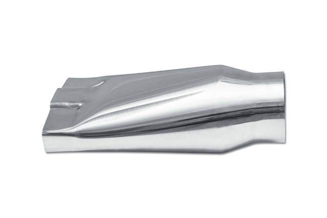 Street Style - Street Style - SS131 Polished Stainless Single Wall Chevy Exhaust Tip - 4.75" x 1.0" Bow Tie Straight Cut Outlet / 2.5" Inlet / 9.0" Length - Image 2