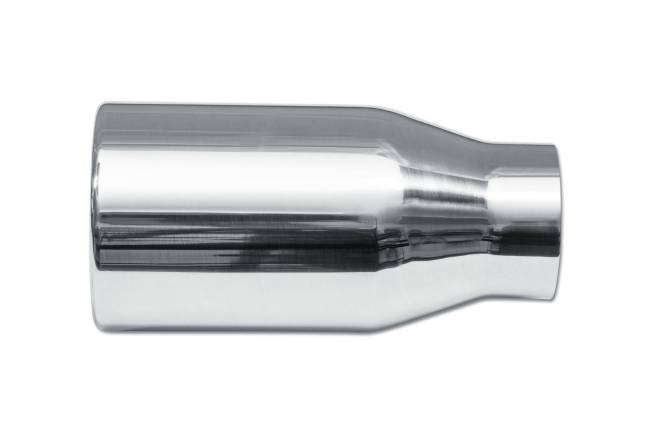 Street Style - Street Style - SS24010 Polished Stainless Single Wall Exhaust Tip - 3.5" Straight Cut Rolled Edge Outlet / 2.25" Inlet / 7.0" Length - Image 2