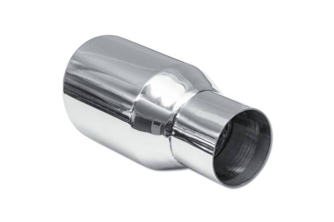 Street Style - Street Style - SS24017AC Polished Stainless Double Wall Exhaust Tip - 3.5" Angle Cut Outlet / 2.25" Inlet / 7.0" Length - Image 3