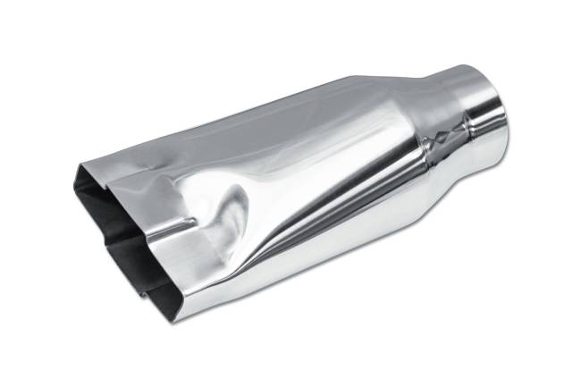 Street Style - Street Style - SS24055-A Polished Stainless Single Wall Chevy Exhaust Tip - 4.5" x 1.75" Bow Tie Straight Cut Outlet / 2.25" Inlet / 9.0" Length - Image 1