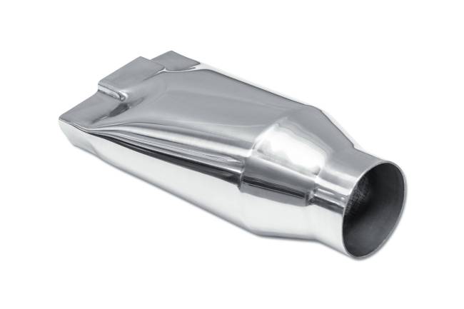 Street Style - Street Style - SS24055-A Polished Stainless Single Wall Chevy Exhaust Tip - 4.5" x 1.75" Bow Tie Straight Cut Outlet / 2.25" Inlet / 9.0" Length - Image 3