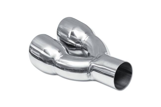 Street Style - Street Style - SS24096 Polished Stainless Double Wall Dual Exhaust Tip - 3.0" Angle Cut Outlets / 2.5" Inlet / 9.0" Length - Non-Staggered - Image 3