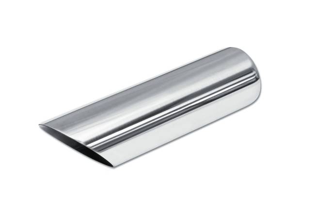 Street Style - Street Style - SS242509AC Polished Stainless Single Wall Exhaust Tip - 2.5" 45° Angle Cut Outlet / 2.25" Inlet / 9.0" Length - Image 1