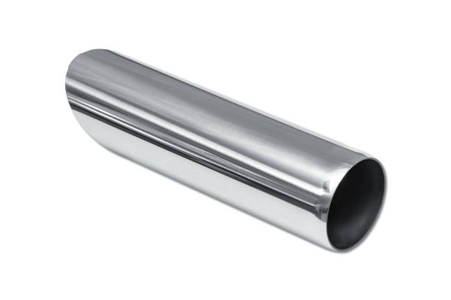 Street Style - Street Style - SS242509AC Polished Stainless Single Wall Exhaust Tip - 2.5" 45° Angle Cut Outlet / 2.25" Inlet / 9.0" Length - Image 3