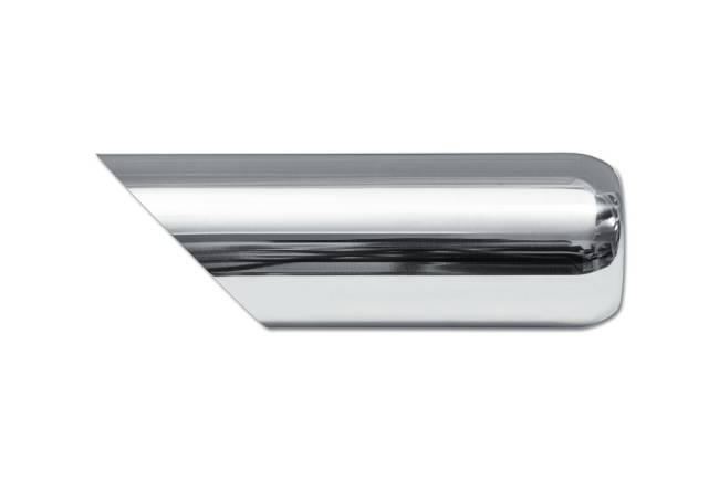 Street Style - Street Style - SS243009AC Polished Stainless Single Wall Exhaust Tip - 3.0" 45° Angle Cut Outlet / 2.25" Inlet / 9.0" Length - Image 2