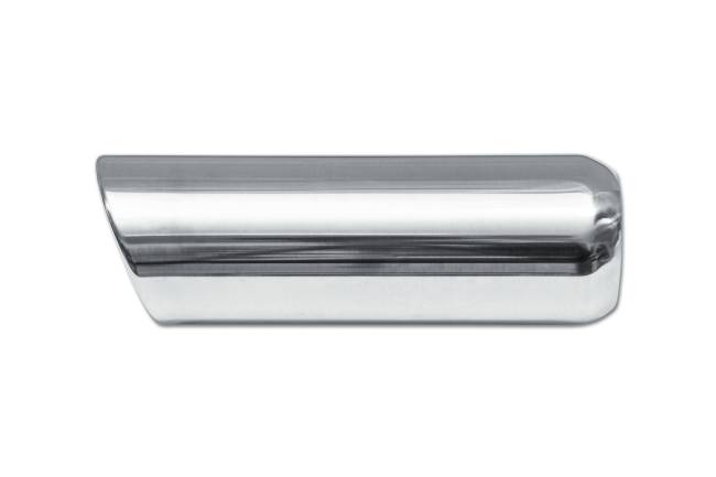 Street Style - Street Style - SS243009RAC Polished Stainless Single Wall Exhaust Tip - 3.0" 15° Angle Cut Rolled Edge Outlet / 2.25" Inlet / 9.0" Length - Image 2
